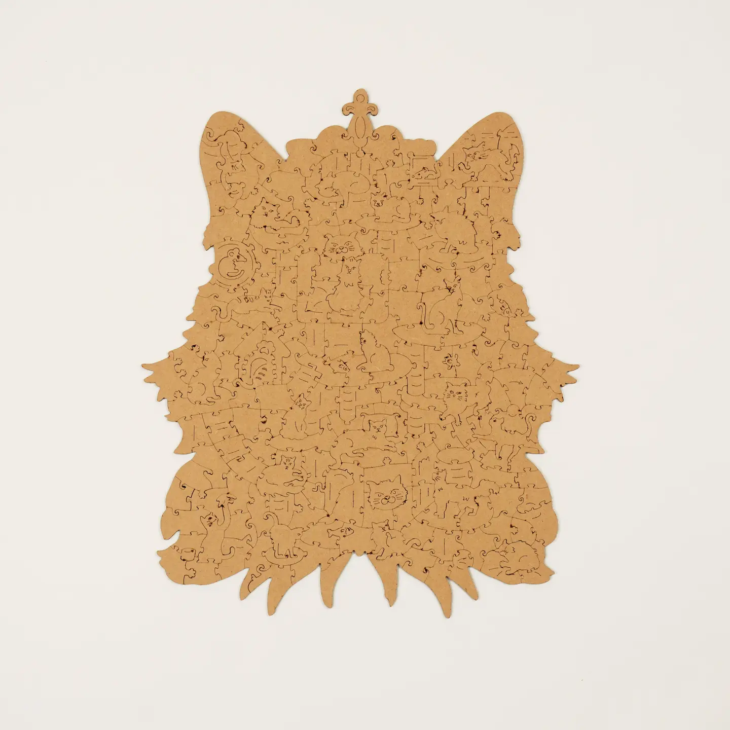 Rowood Cat King Diy 2D Wooden Puzzles Crafts Kits