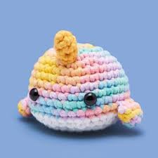 Boogie Bjorn The Narwhal Rainbow - The Woobles Crochet Kit (Beginners)